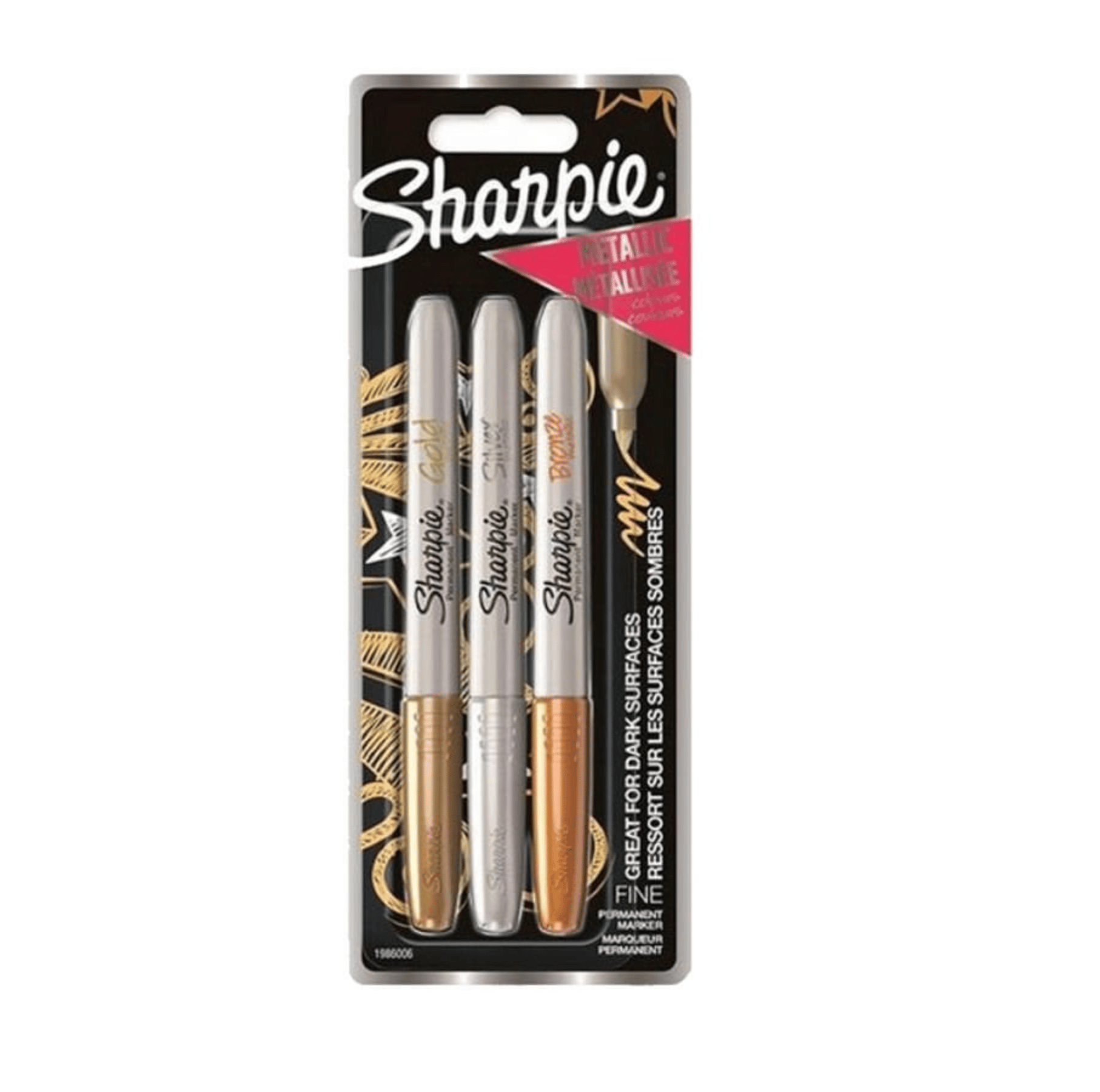Sharpie Metalik Permanent Markör Karışık metalik 3'li 