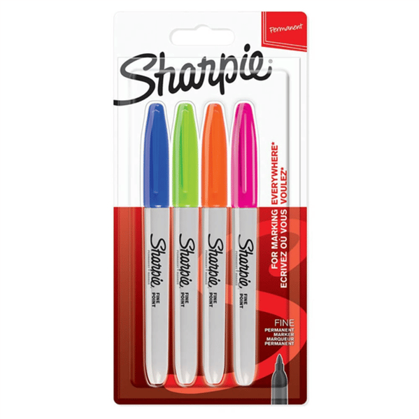 SHARPIE PERMANENT MARKÖR (F) 4LÜ CANLI RENK BLS.