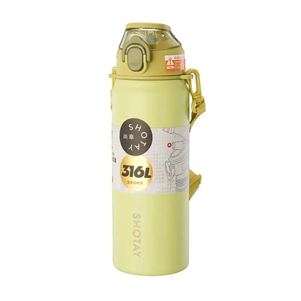 SHOTAY ŞEFFAF KAPAKLI ÇELİK TERMOS MATARA 750 ML. (5 ASS.)