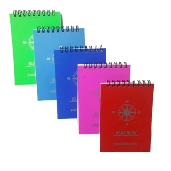 Single Color 50 Yaprak Çizgili Küçük Not Defteri Spiralli Bloknot