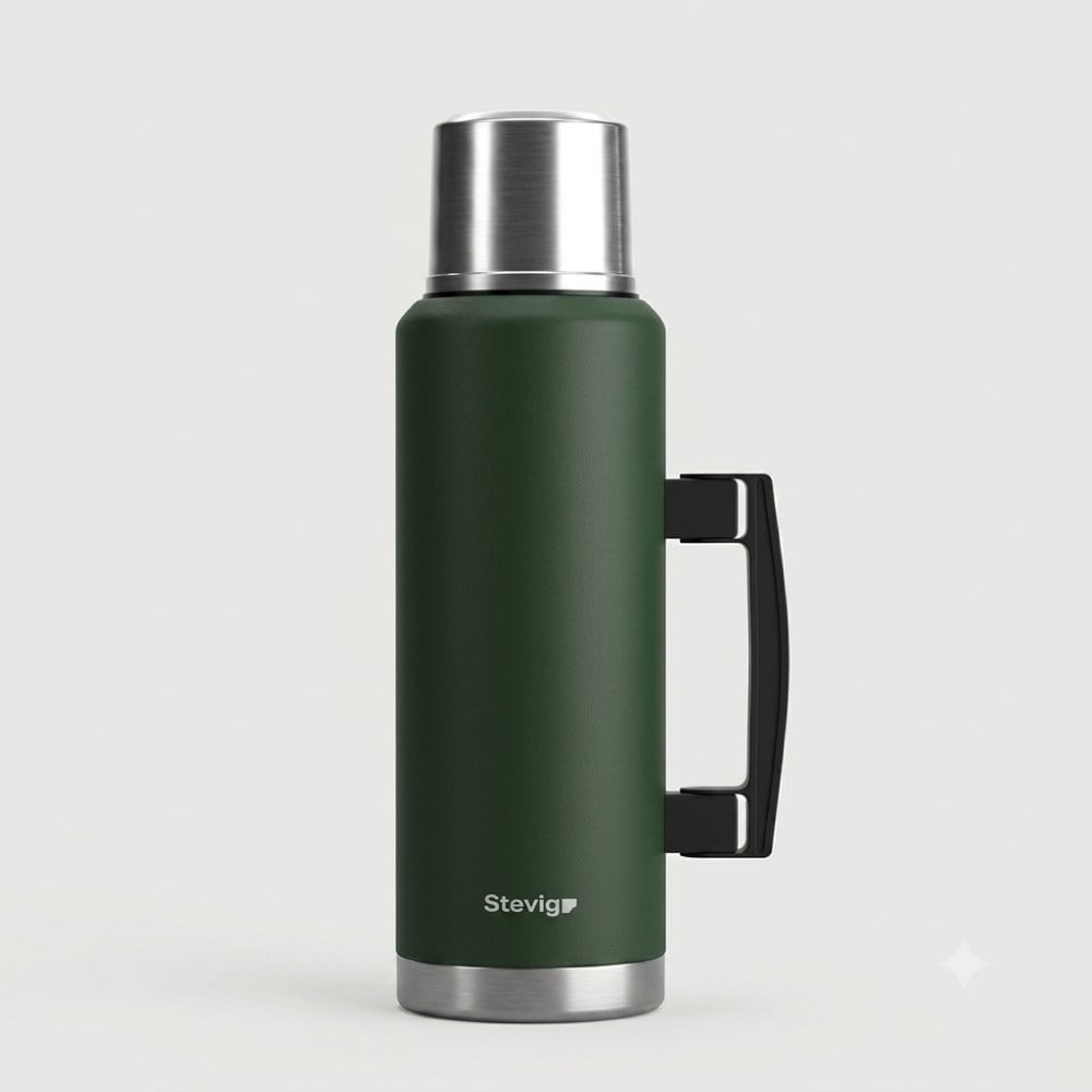 Stevig ST-206 1,5 LT Green 4 Camp klasik vakumlu kulplu çelik termos