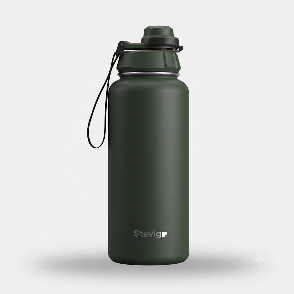 Stevig ST-215 1000 ML Green 1 Hand sızdırmaz çelik termos 