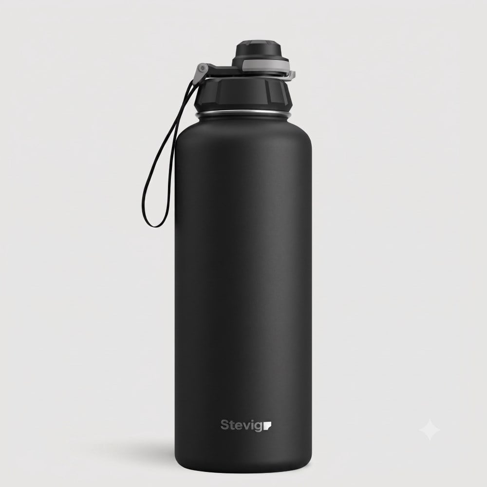 Stevig ST-235 1500 ML Black 1 Hand sızdırmaz çelik termos 