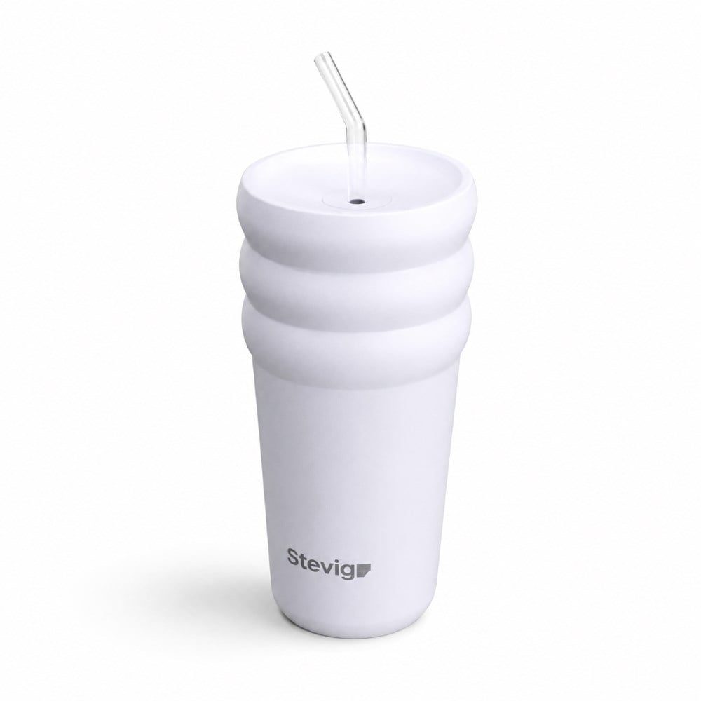 Stevig ST-245 600 ML Lilac Hint 3 Bubble pipetli tumbler çelik termos
