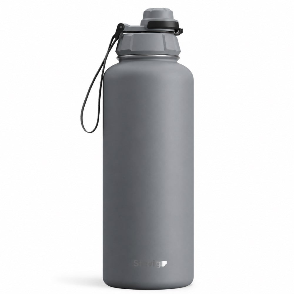 STEVIG ST-253 1 HAND LEAK PROOF SIZDIRMAZ ÇELİK TERMOS 1500 ML GREY