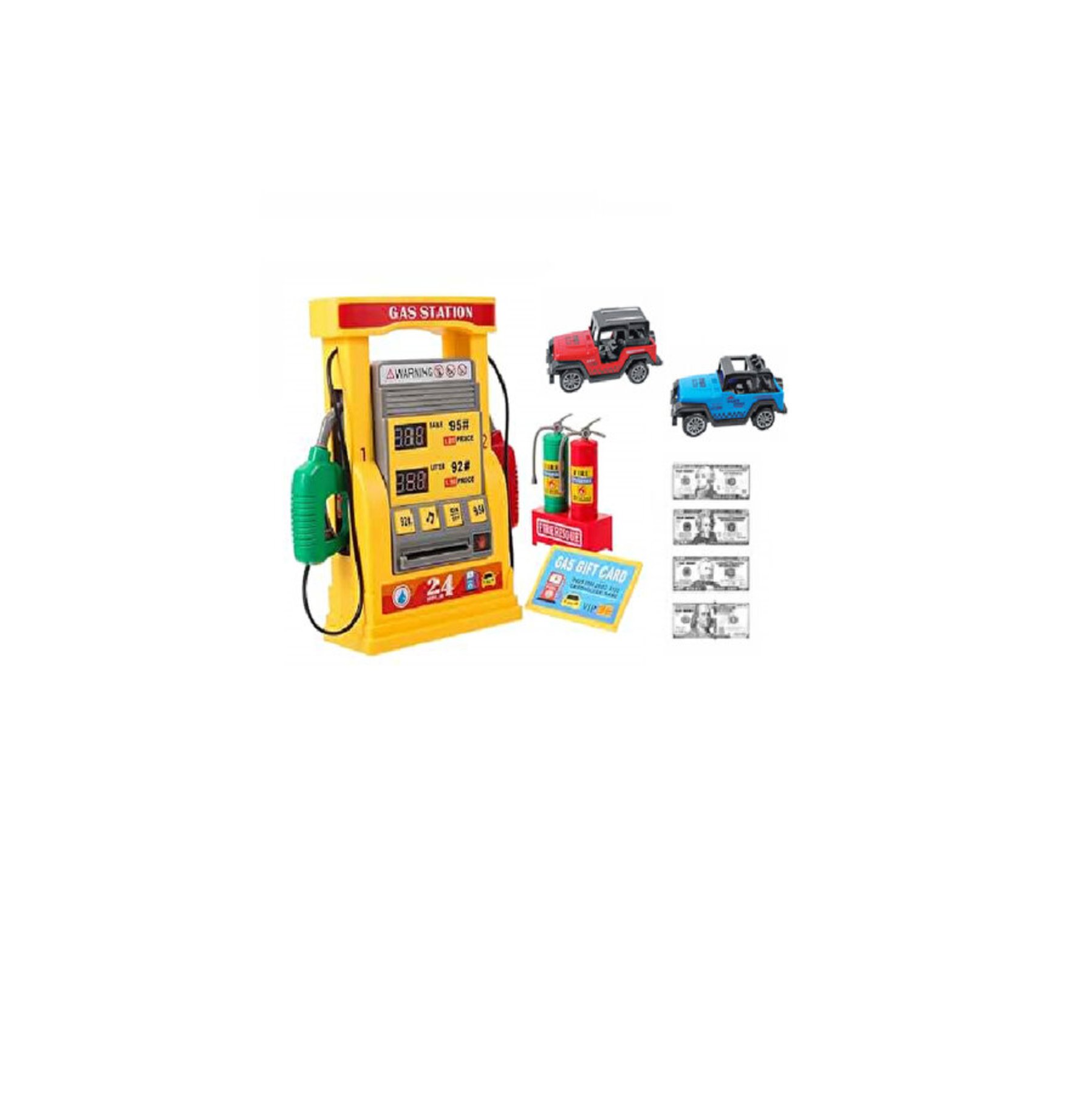 TIME TOYS BENZİN İSTASYONU SİMİLASYONU SESLİ IŞIKLI METAL ÇEK BIRAK ARABA