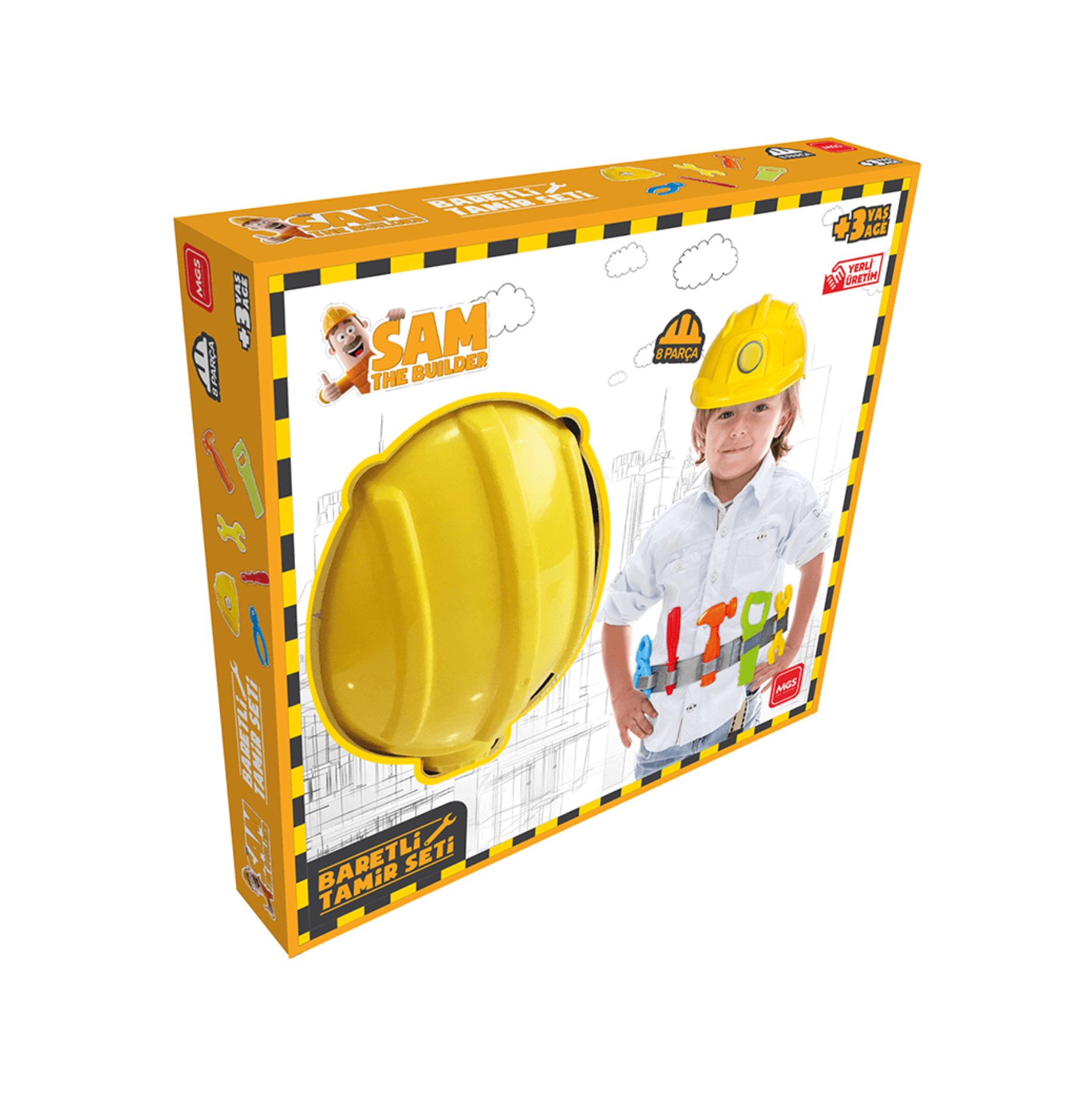 TIME TOYS MGS KUTULU SAM KEMERLİ BARETLİ TAMİR SETİ