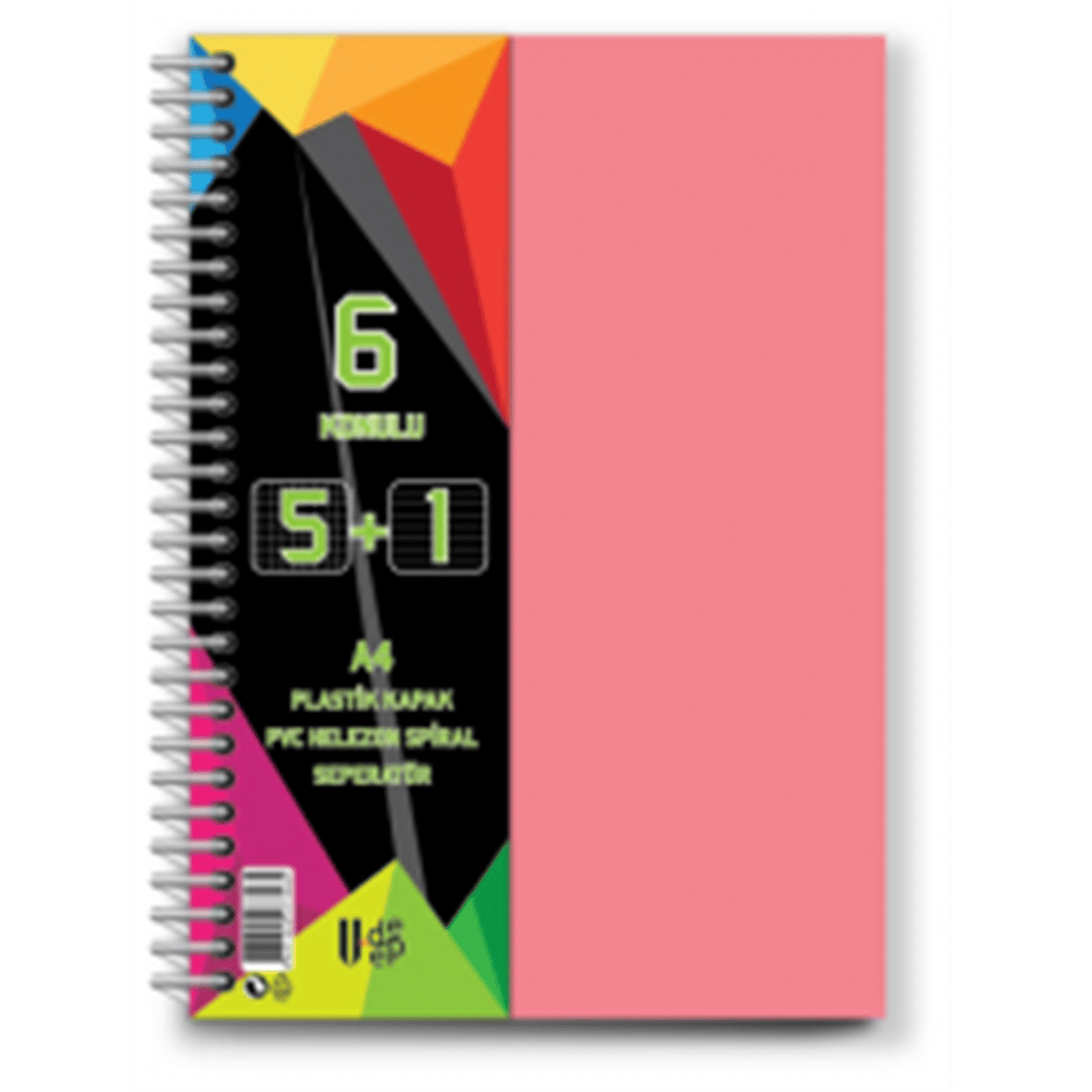 U-DEEP PP KAPAK AYRAÇLI DEFTER 5+1 150YP.