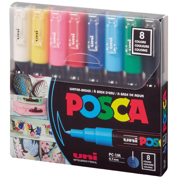 UNI POSCA 0.7 SU BAZLI POSTER MARKÖRÜ ANA RENK