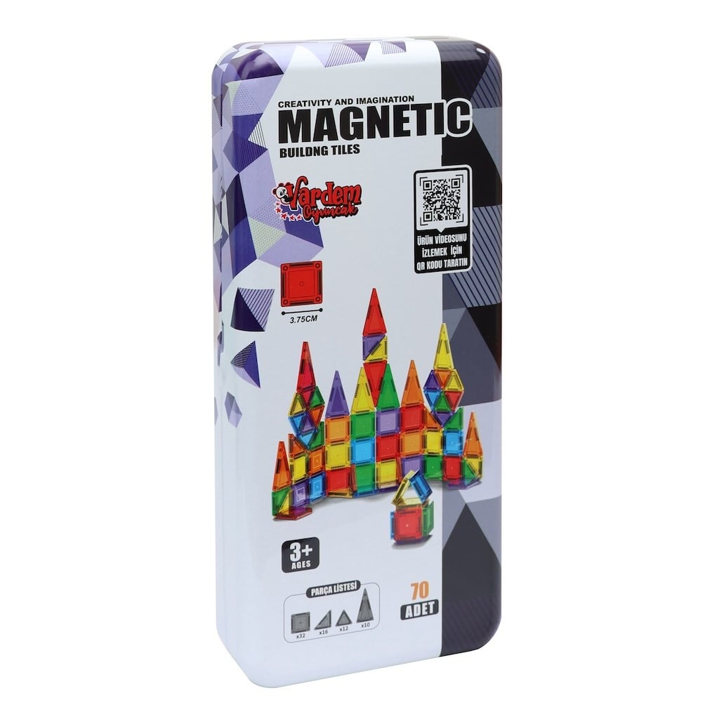 VARDEM 70 PARÇA MANYETİK YAPI BLOKLARI 3.75 CM