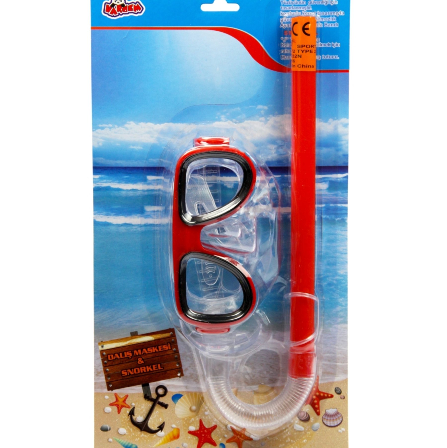 VARDEM KARTELA OVAL GÖZLÜKLÜ KC.ŞNORKEL SET