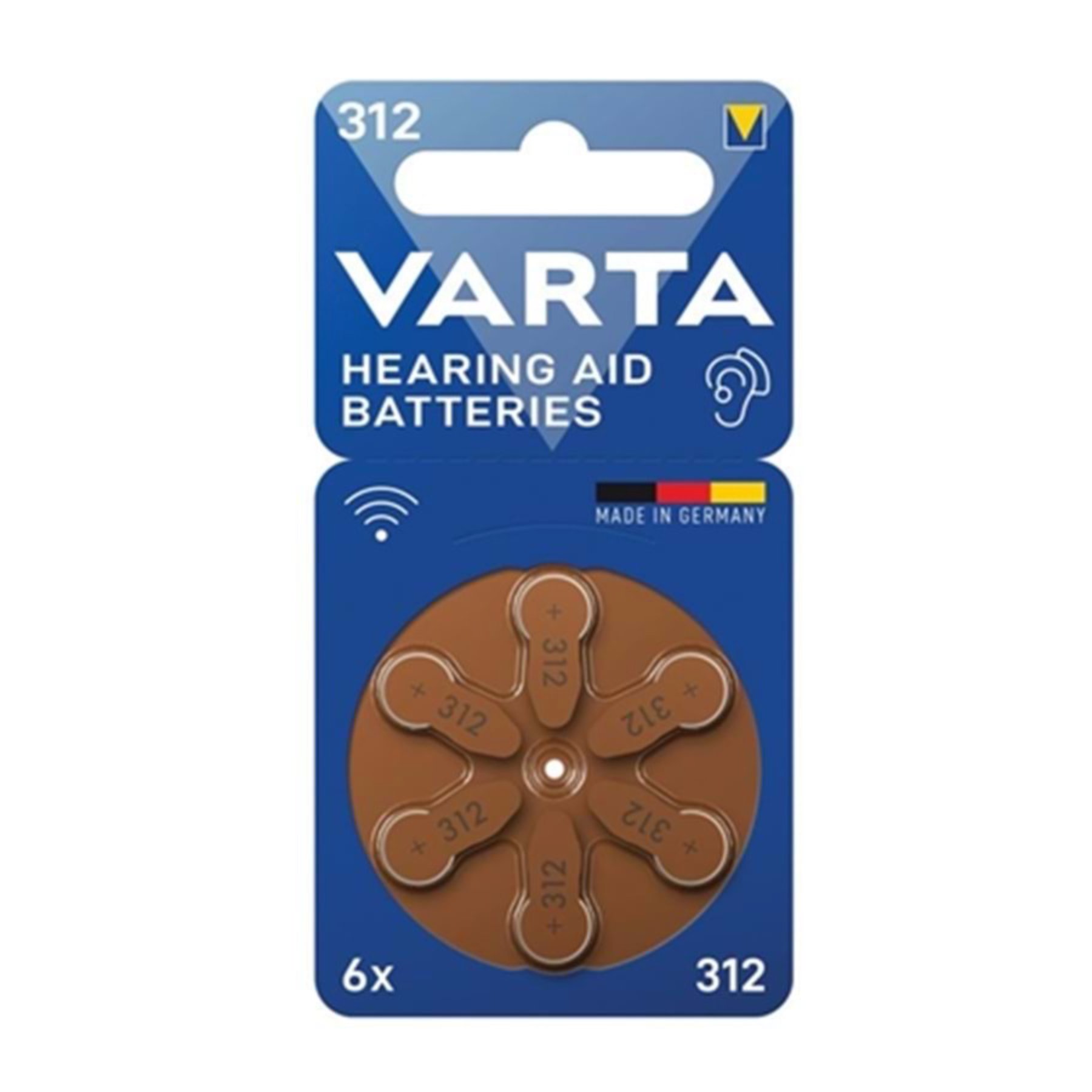 Varta 312 İşitme Cihazı Pili 6’lı Çinko Hava Blister Paket 