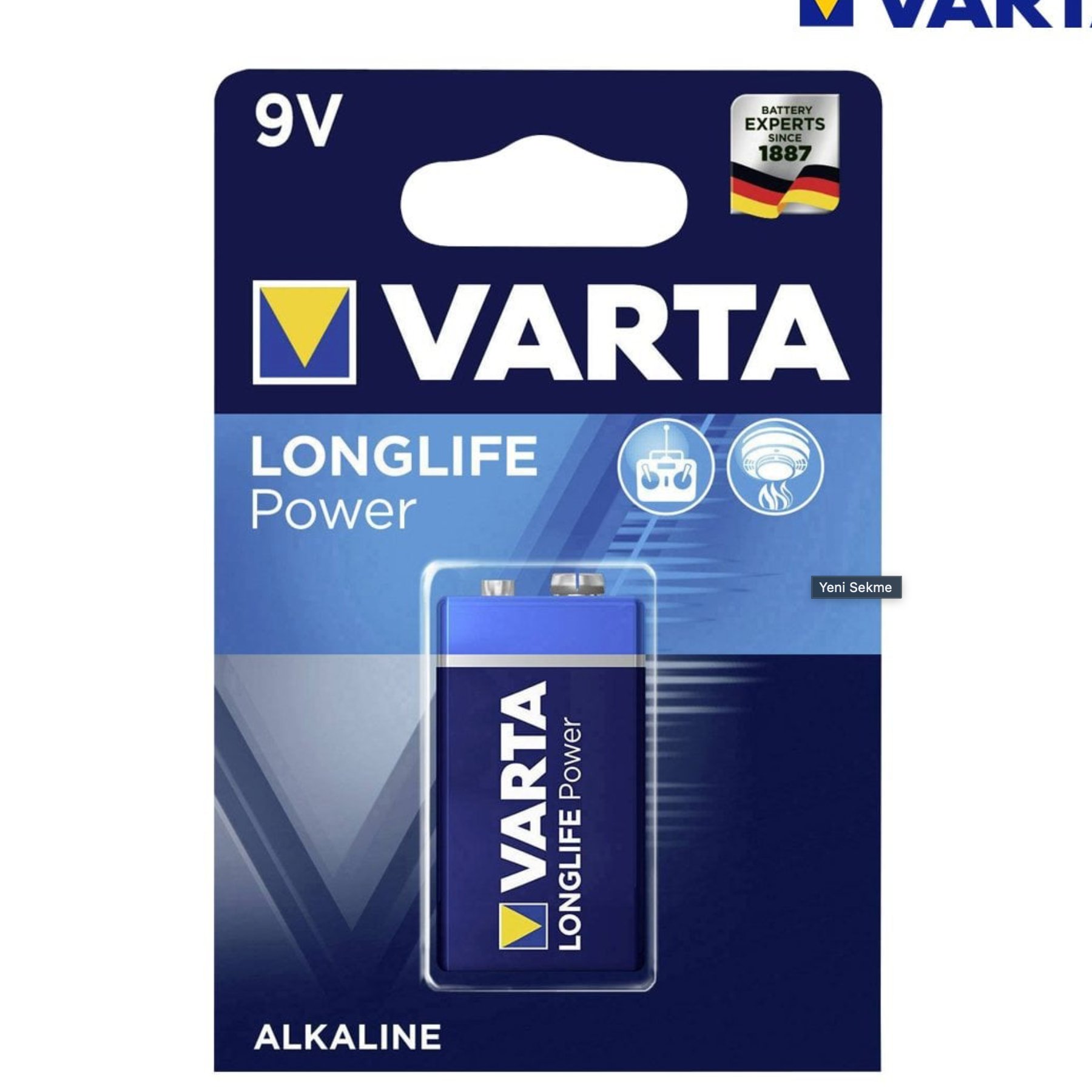 VARTA ALKALİN LL POWER TEKLİ 9 VOLT
