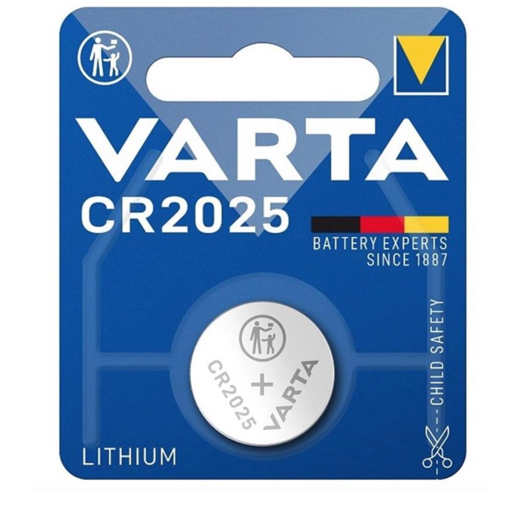 Varta CR2025 3V Lityum Düğme Pil Tekli Blister Pil Paketi 