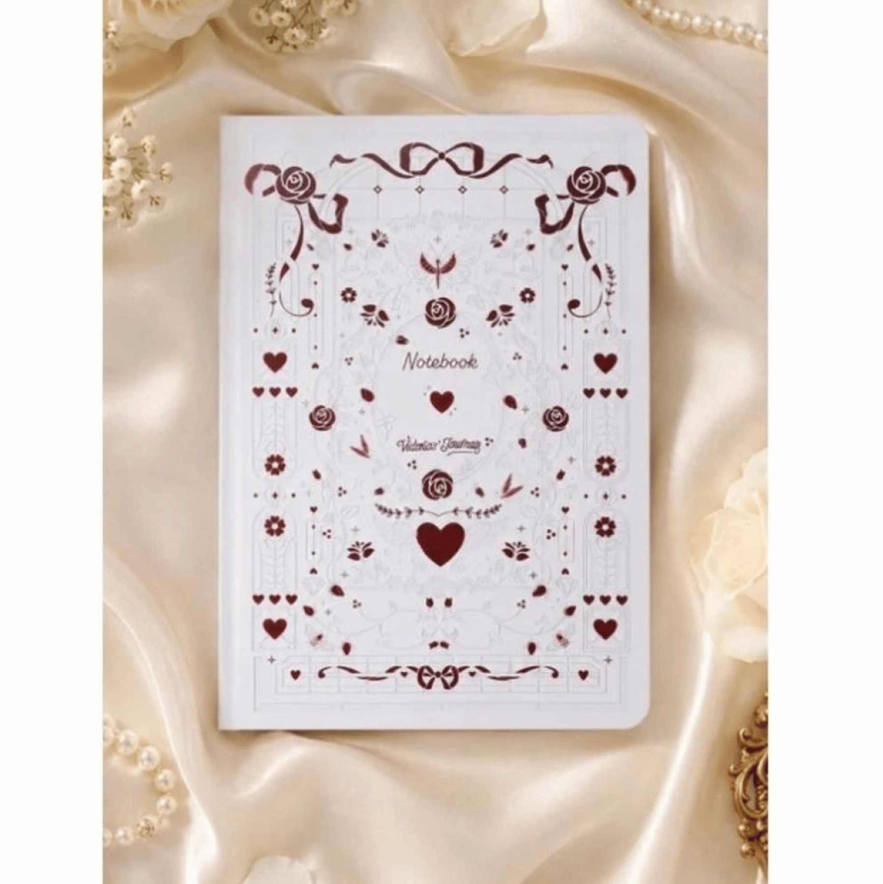VJ AMOUR VEGAN DERİ SERT KAPAK DEFTER A5 100 GR 96 YP ÇİZGİLİ KUTULU BEYAZ