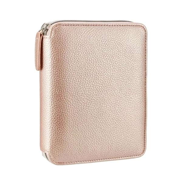 VJ Buffalo Zipper Folder Organizer Defter Rose Gold Sedefli