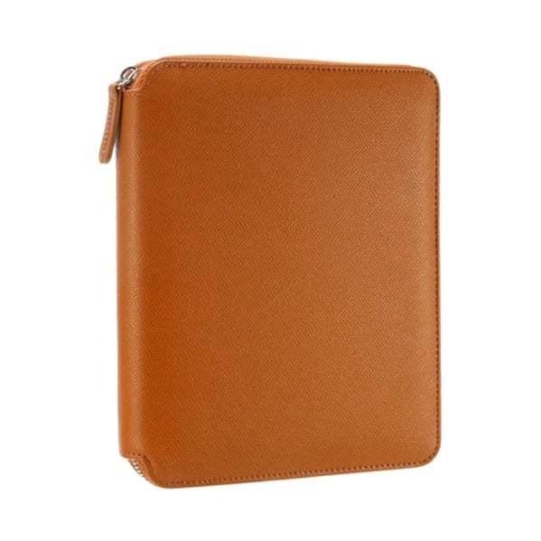 VJ Panama Zipper Folder Organizer Defter Kahverengi