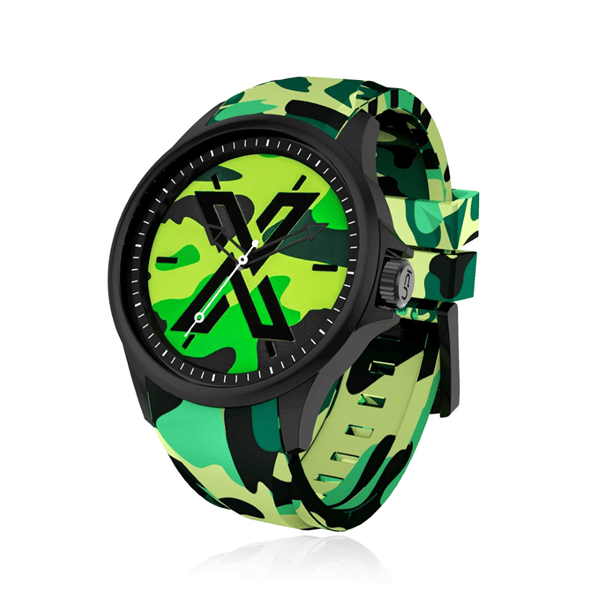 X WATCH Camouflage Green 44 mm Kol Saati