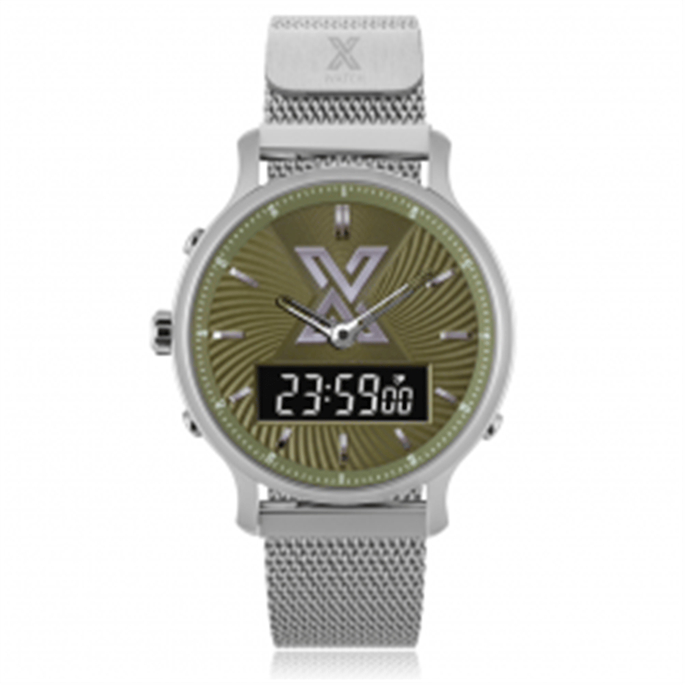 X WATCH DB SILVER&GREEN
