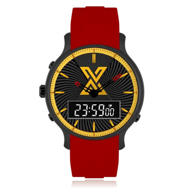 X WATCH DB Siyah Kırmızı Analog Dijital Kol Saati