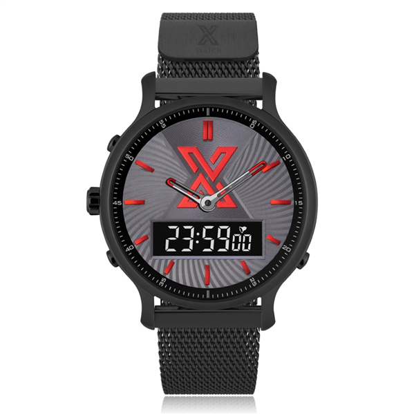 X WATCH DB Siyah Kırmızı Analog Dijital Kol Saati