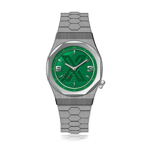 X WATCH X-E Gümüş Yeşil Çelik Quartz Kol Saati