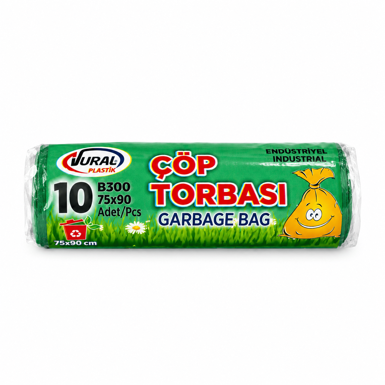 75*90 Battal Çöp Torbası B300 Siyah 10'lu Rulo (Vural)