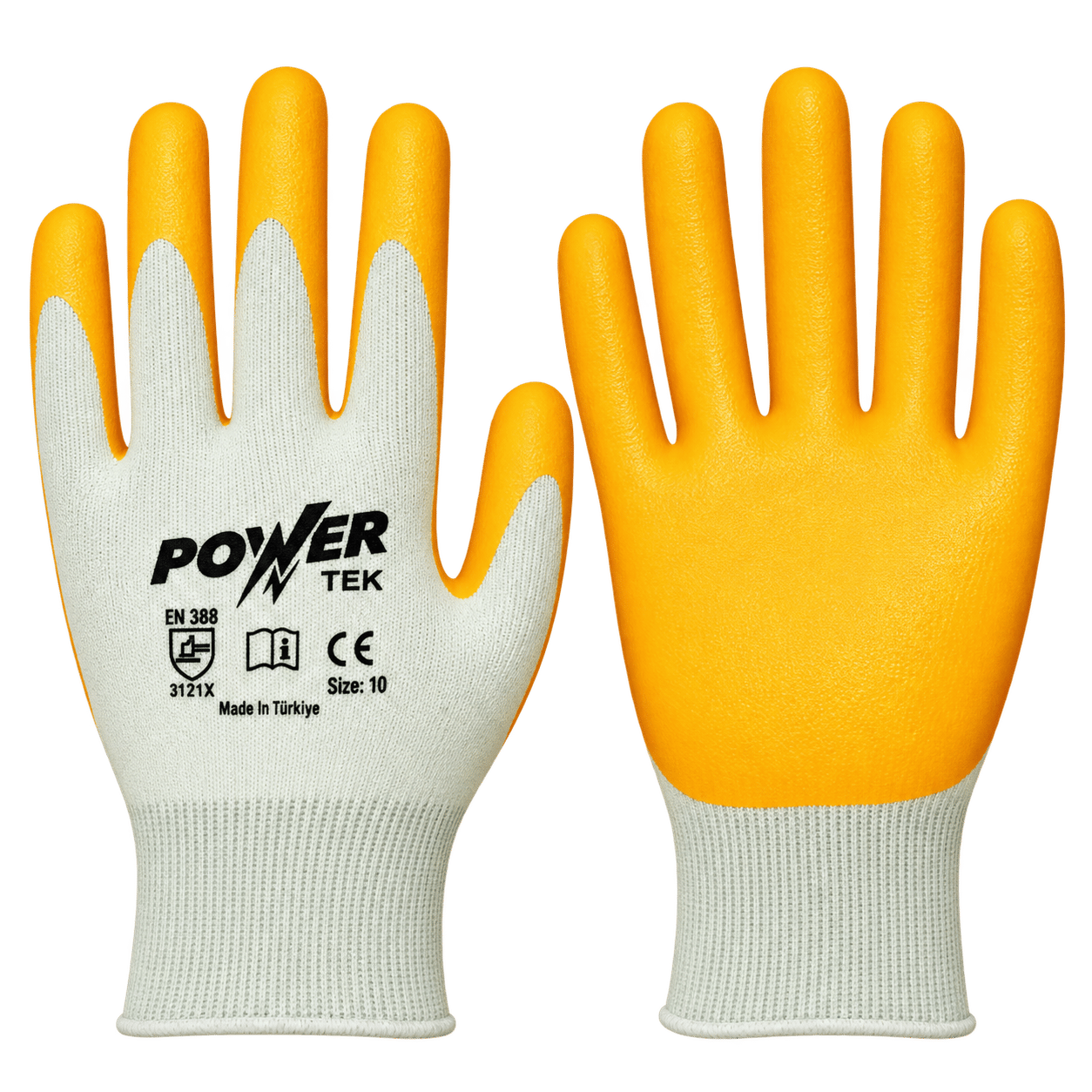 Power Tek Pamuklu İş Eldiveni Sarı
