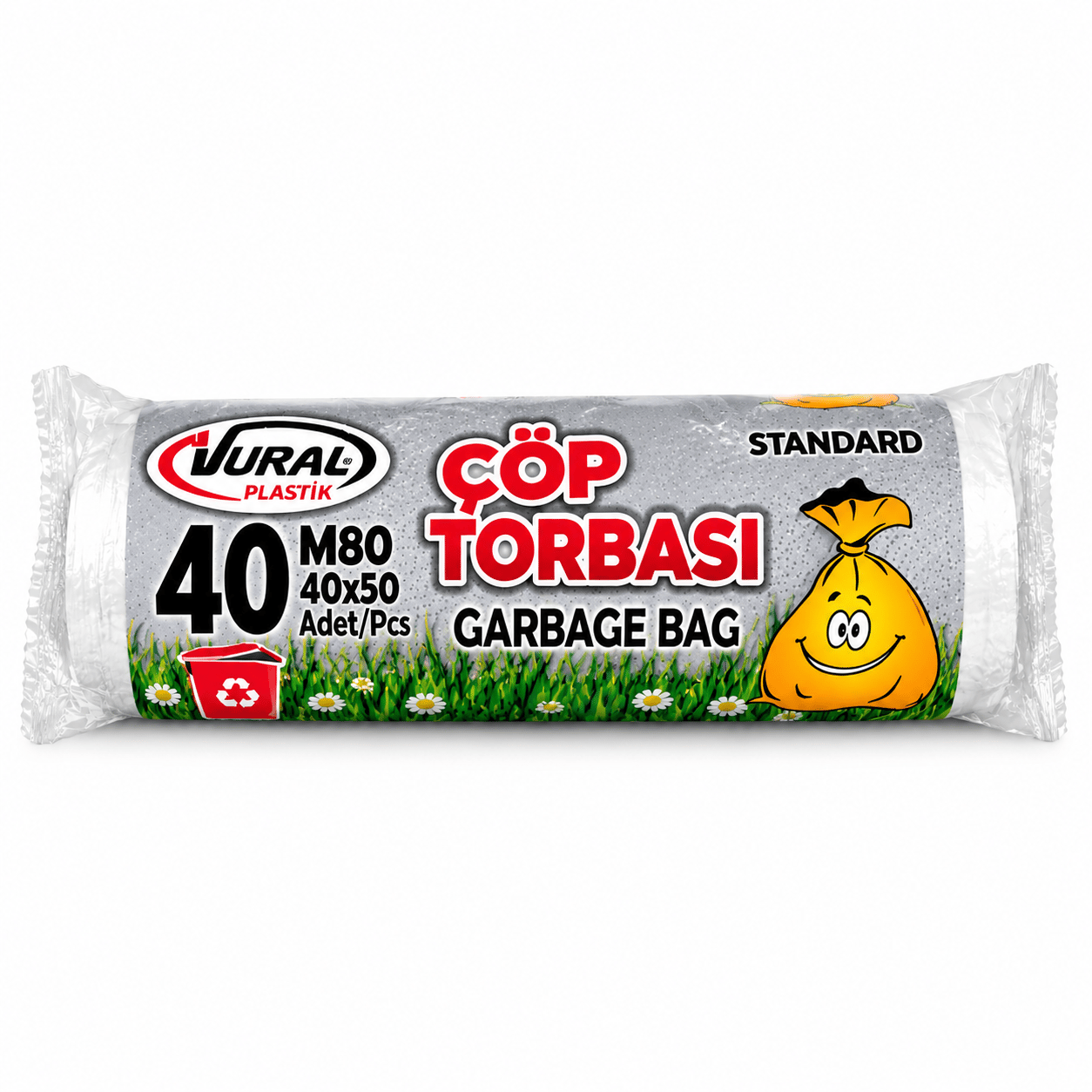 Vural Mini Boy Çöp Torbası Beyaz 80 gr 40'lı Rulo