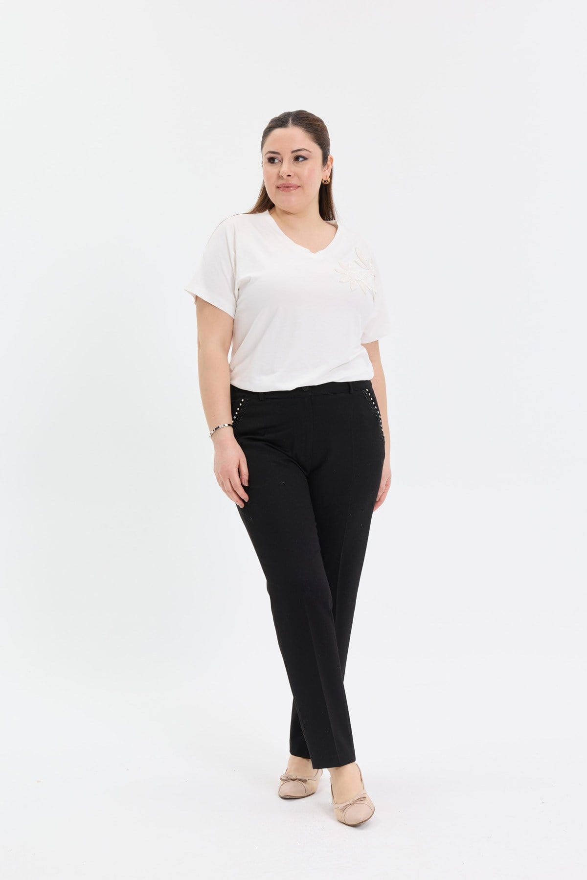 Cepleri Taşlı Pantolon