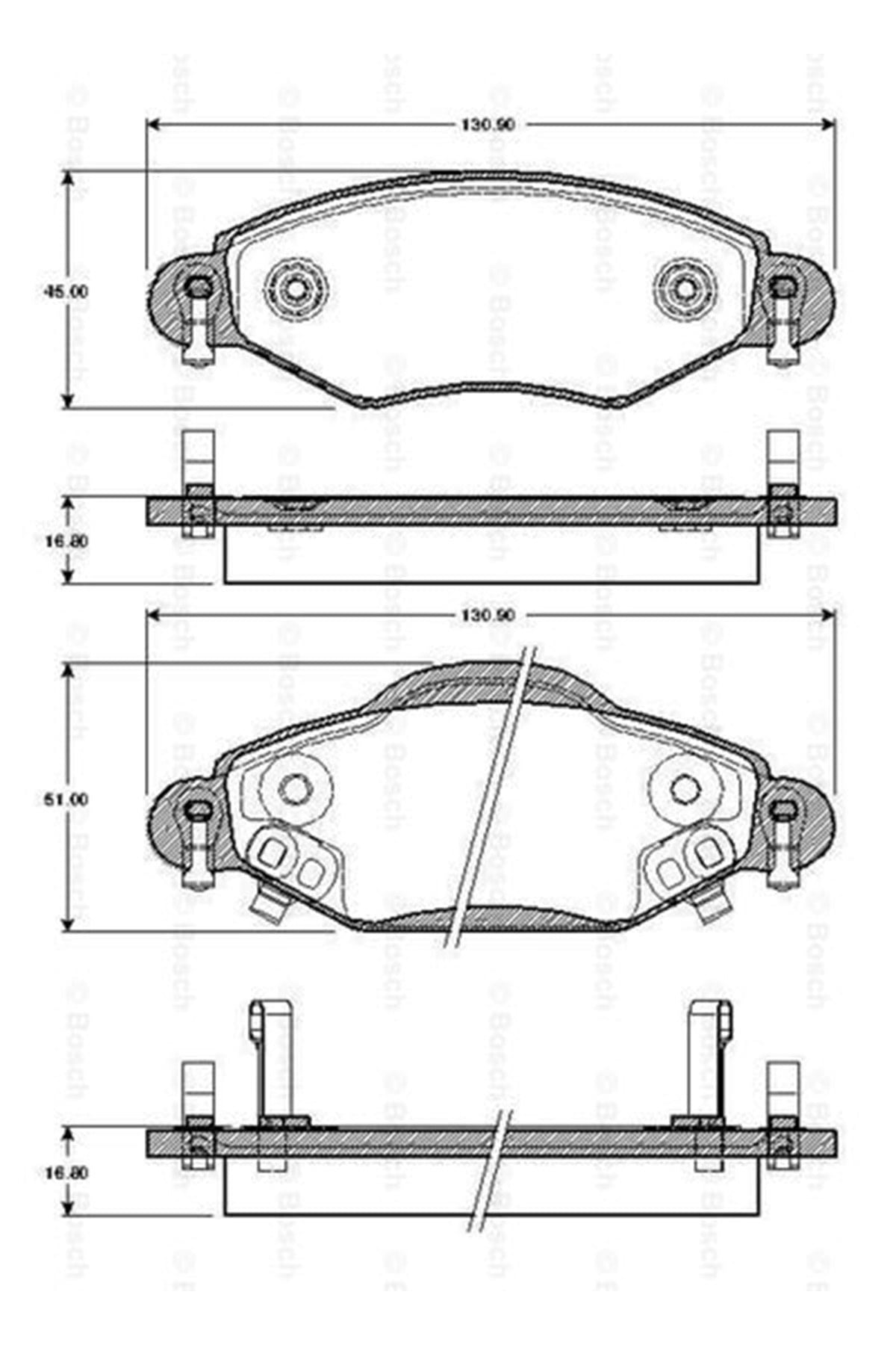 0986424788 Ön Fren Balatası Toyota Yaris 2003-2005 1.5 VVTI 1.4 D4D  044650D010