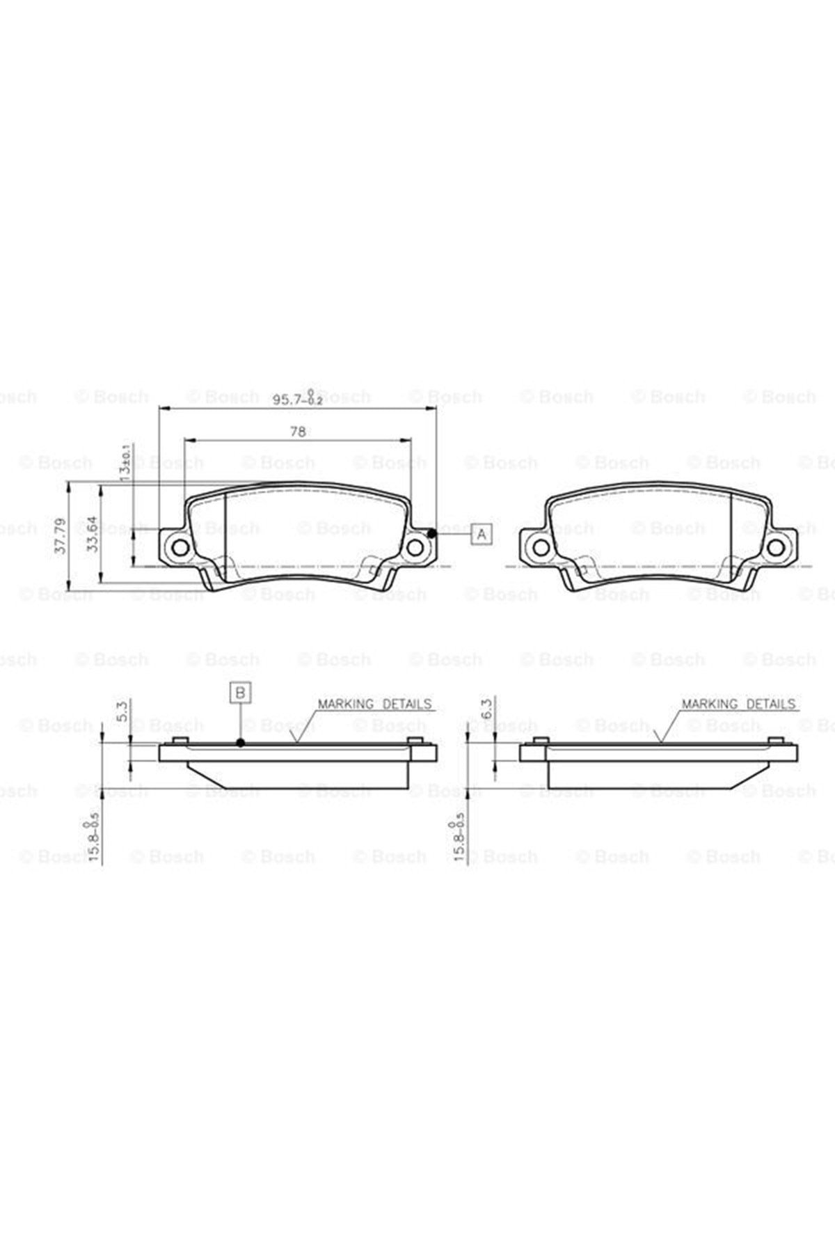 0986424790 Toyota Corolla Arka Fren Balatası 1.4l 1.6l 2003-2007 Uyumlu