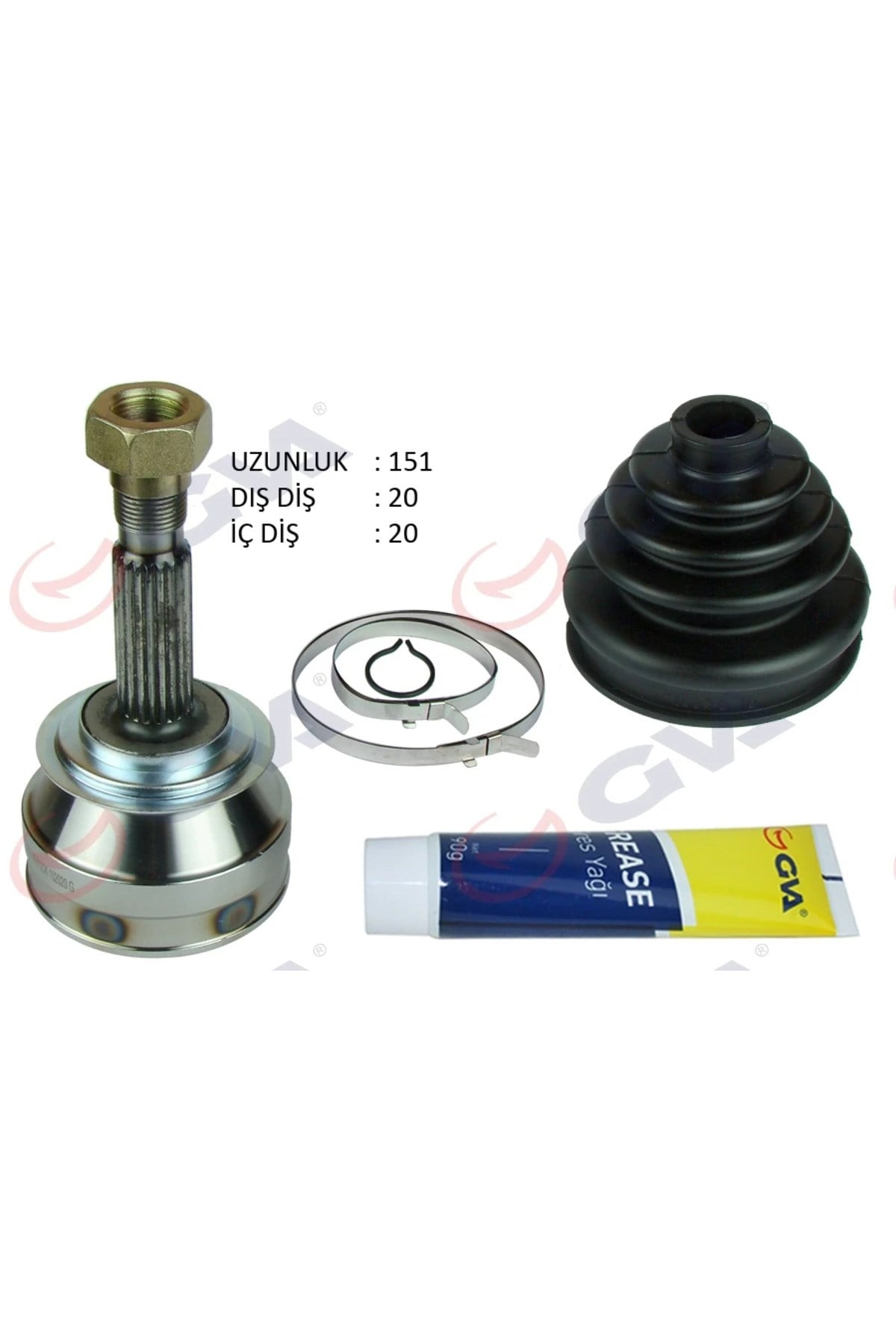 AKS KAFASI DIŞ ÖN FIAT UNO 70 1.4i 94-0020×20x43.1 151mm GVA 4424120K 5998706-5959385-5944689