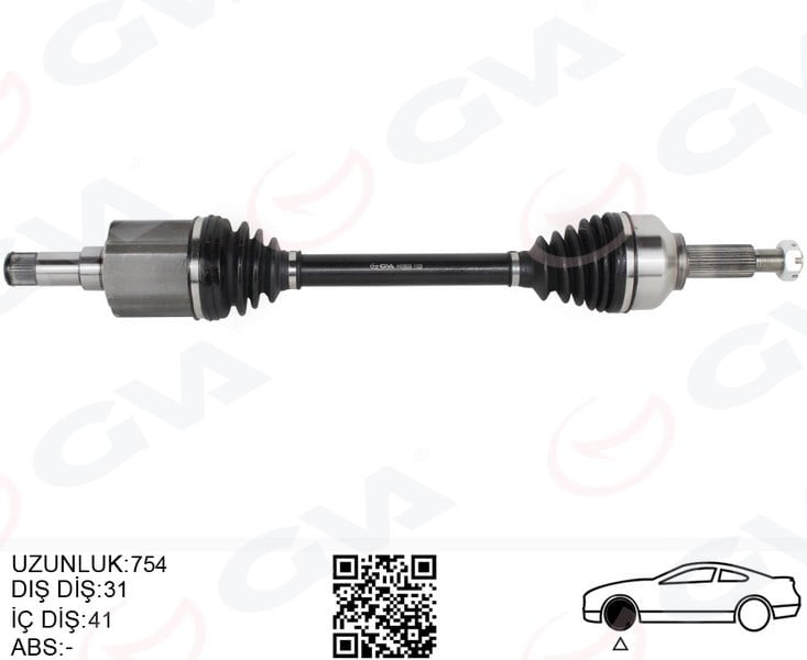 Aks Komple Sol Ön Ford Custom 12> 2.2 Tdci Kısa Şase Gva 4435033