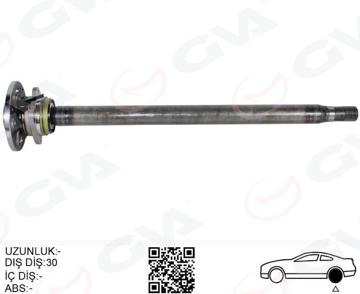 Aks Mılı Arka Sol Kalın Kısa 840Mm Mercedes Sprınter B906 . Vw Crafter 30-35-50 Z:29-30 Poryalı Gva 4499154