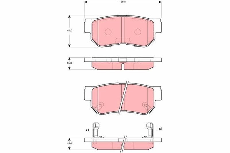 Arka Balata Hyundaı Getz 02 > Santafe 01-06 Sonata 01 >06 >Tucson 06 > Sportage 04 > Trw Gdb3298