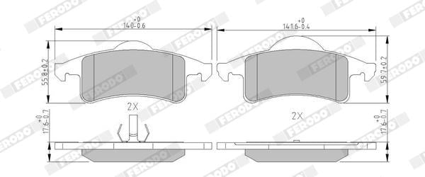 Arka Balata Jeep Grand Cherokee 2.5 Td 95-01 2.7Crd 01-05 3.1Td 4.0 4.7 99-05 Ferodo Fdb1524