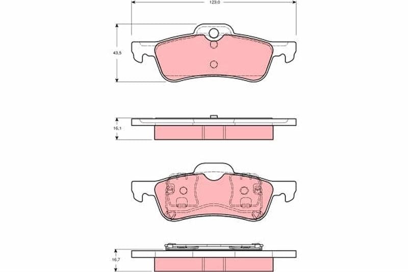 Arka Balata Mini Cooper R50 01-06 R53 01-06 R52 04-07 Trw Gdb1477