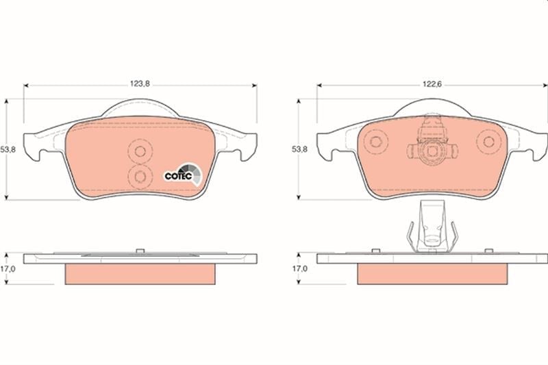 Arka Balata Volvo S60 2000-2010 S80 1998-2006 V70 97-07 Xc70 97-07 S70 97-00 Trw Gdb1389