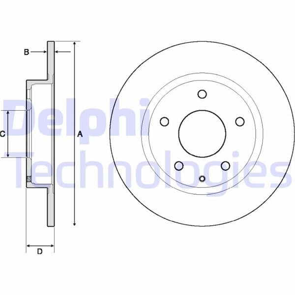Arka Fren Diski Dolu Tip Mazda 3 1.5L P5 Skyactıv Bm Bn Kasa 14-19 265 Çap X 5 Bijon - Takım D İsk Fiyatıdır Delphı Bg4707c