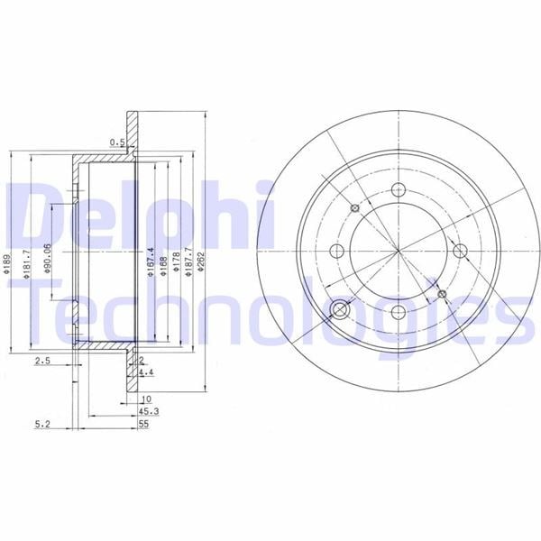 Arka Fren Diski Dolu Tip Mıtsubıshı Lancer 1.6L 4G18 Cs3a 03-08 262 Çap X 4 Bijon - Takım Disk F İyatıdır Delphı Bg3400
