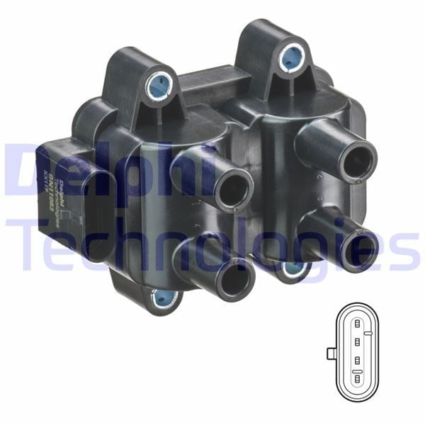 Ateşleme Bobini Çiftli Renault Kangoo 01> Clıo I-Iı-Iıı 92>05 Megane I 96> Scenıc 96>Twıngo 96> Log An 06>1.2 1.4 1.6 D4f K7j-K7m Delphı Gn11083-12B1