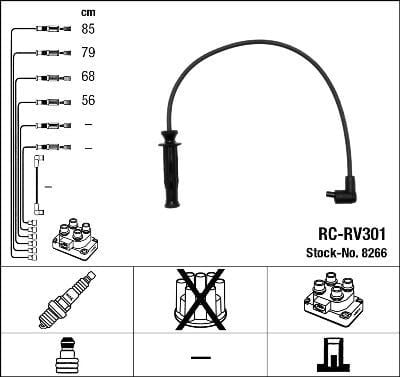 Buji Kablosu Rover 400 2.0İ 94-98 420 92-00 620Tı 94-99 Rc-Rv301 Ngk 8266