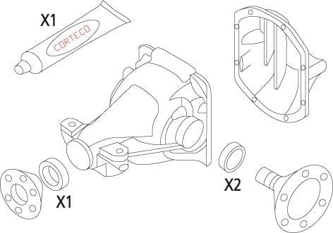 Conta Seti. Diferansiyel Kıt Dsk Rear Mıtsubıshı Gasket Set. Differential Corteco 19536139