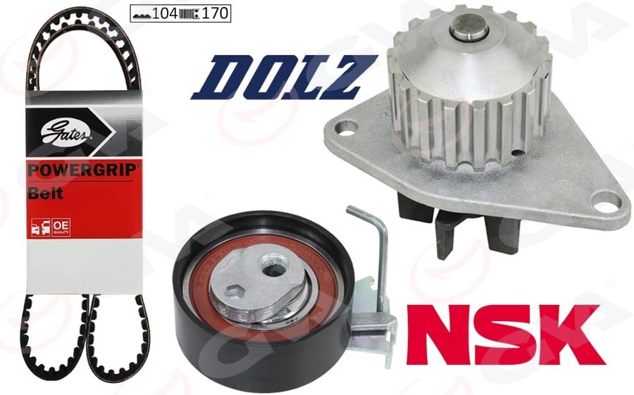 Devirdaimli Eksantrik Gergi Kiti 104X170 206-207-306-307-Bıpper-Partner-Berlıngo-C2-Nemo-Fıorıno 1.4 Gva 59Wpk4313