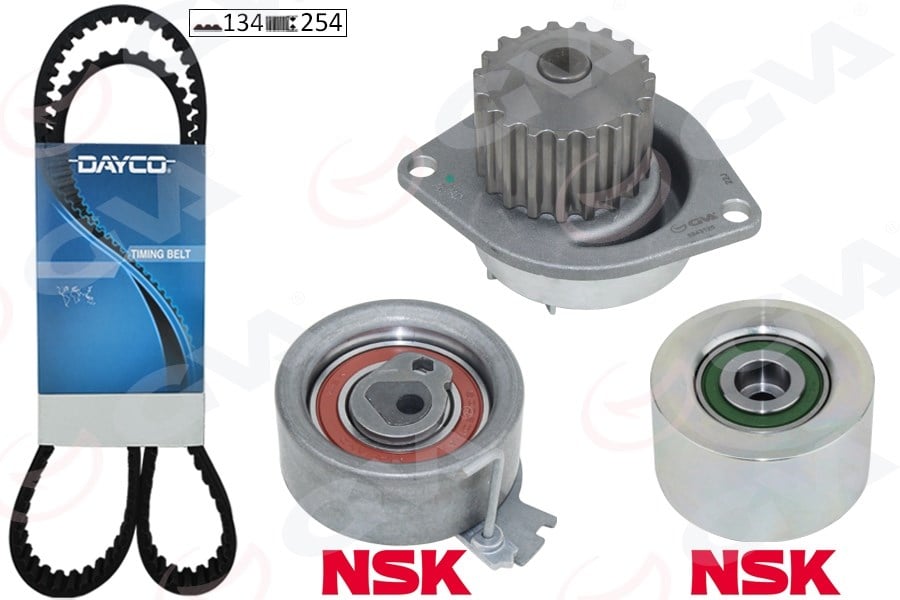 Devirdaimli Eksantrik Gergi Kiti 134X254 P206-307-Partner-Berlıngo-C3-Xsara 1.6 16V Nfu Tu5jp4 Gva 59Wpk4317