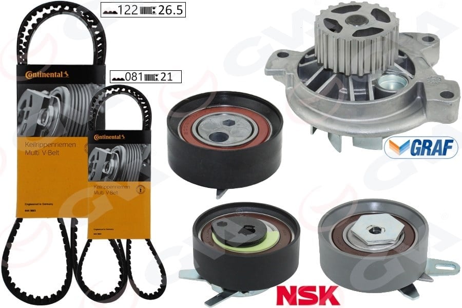 Devirdaimli Triger Seti 122X26.5 -081X21 T4 2.5Tdı - Lt35 2.5Tdı Acv-Anj-Avr Gva 59Wpk7570