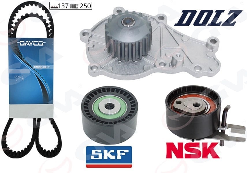 Devirdaimli Triger Seti 137X254 P206-P207-P307-P308-P407-P3008-Expert-Partner-Berlıngo-Jumpy-C2-C3 -C4-C5-Xsara-Focus Iı-Fıesta V-Vı Volvo S40-C30-V50-Fıat Scudo Euro4 1.6 Hdı-Tdci Gva 59Wpk4315-1