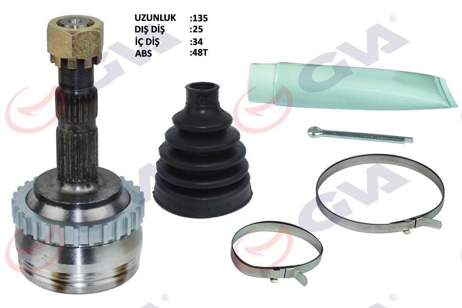 Dış Aks Kafası Corsa B-C 94>06 Combo B-C 94>11 Tıgra B 04>10 Merıva A 04>10 Abs Li 29 Diş 22X28x52 150Mm Gva 4490210K