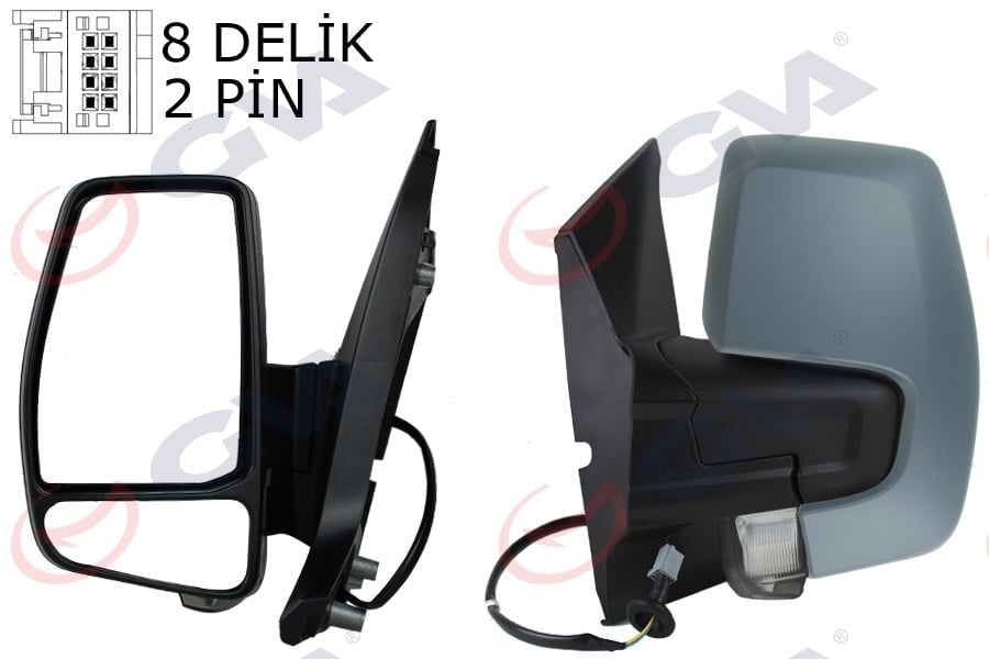Dış Dikiz Aynası Sol Transit Custom V362 12> 17 Mekanik Astarlı Sinyalli Gva 1032213